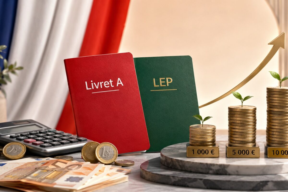 Livret A ou LEP en 2026 : comparez les taux nets, les plafonds, les conditions de revenus et les gains obtenus avec 1 000, 5 000 ou 10 000 euros afin de choisir le livret le plus rentable.