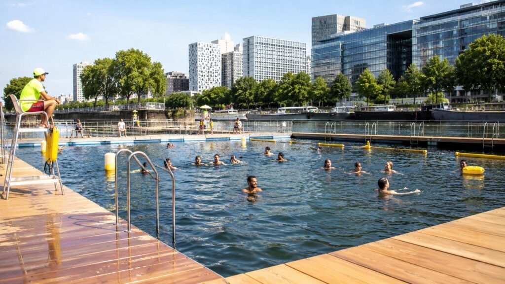 Baignade gratuite à Paris 2026 : découvrez les dix sites, horaires, accès, règles pour enfants, métros, équipements et contrôles de l’eau prévus dans la capitale pendant tout l’été.
