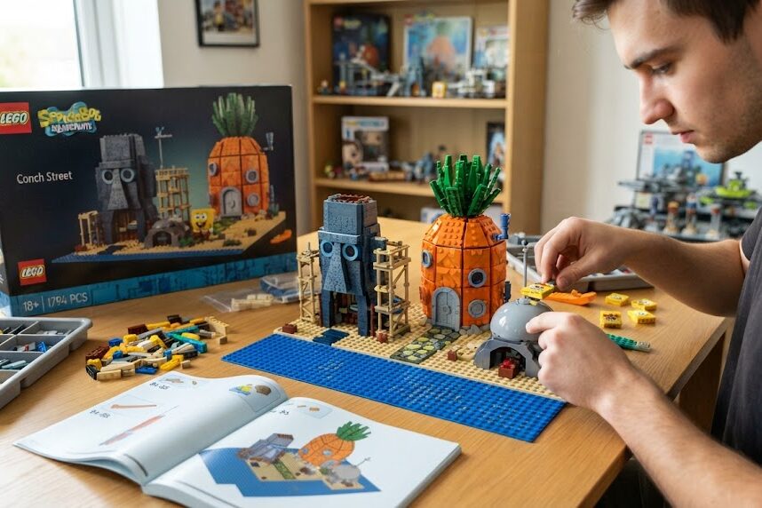 LEGO Bob l’éponge revient en 2026 avec la rue des Conques et les maisons cultes de Bikini Bottom