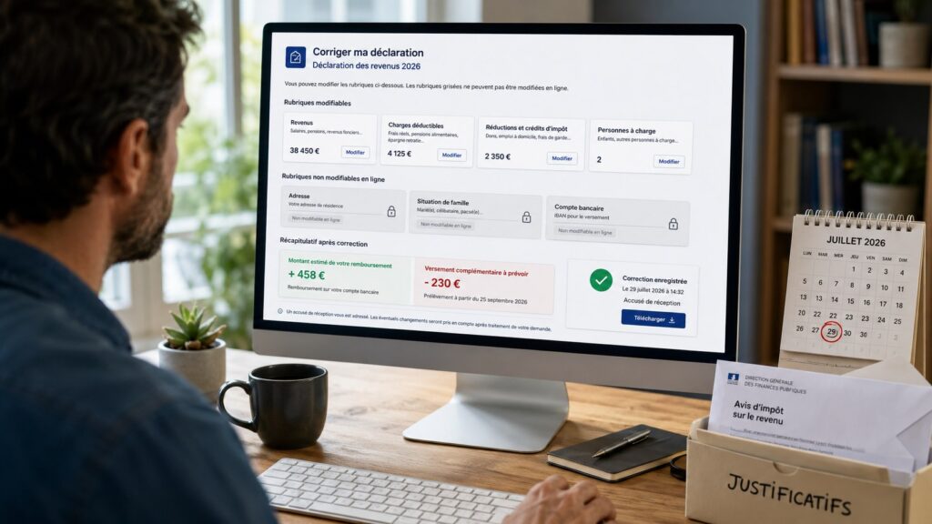 Correction de la déclaration d’impôts 2026 : le service ouvre le 29 juillet