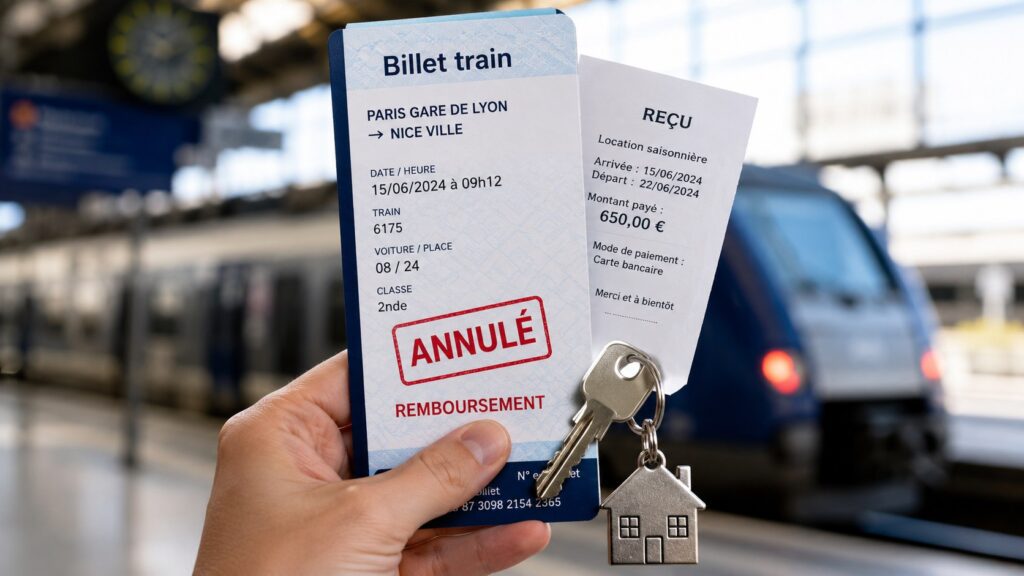Location saisonnière annulée au dernier moment : qui rembourse le logement, le train et les activités
