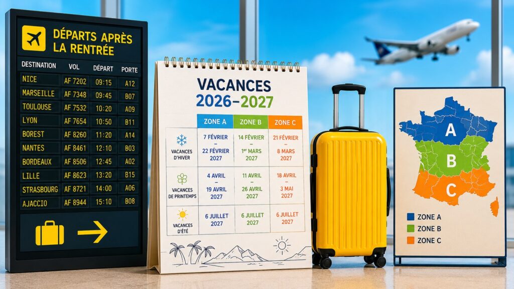 Vacances scolaires 2026-2027 : quelles dates par zone et quels départs prévoir après la rentrée