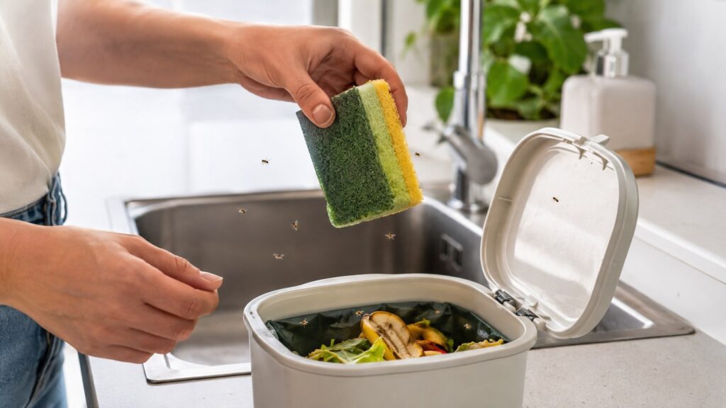 Des petites mouches apparaissent dans la cuisine en août : d’où viennent-elles et comment trouver le foyer