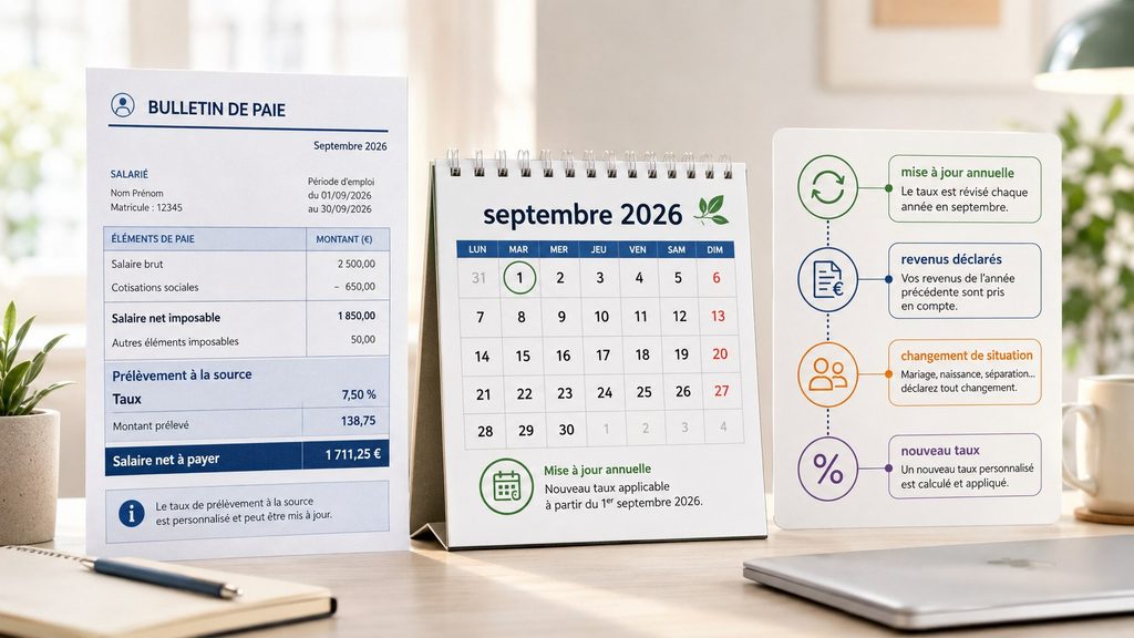 Prélèvement à la source : pourquoi votre taux change sur la fiche de paie en septembre 2026