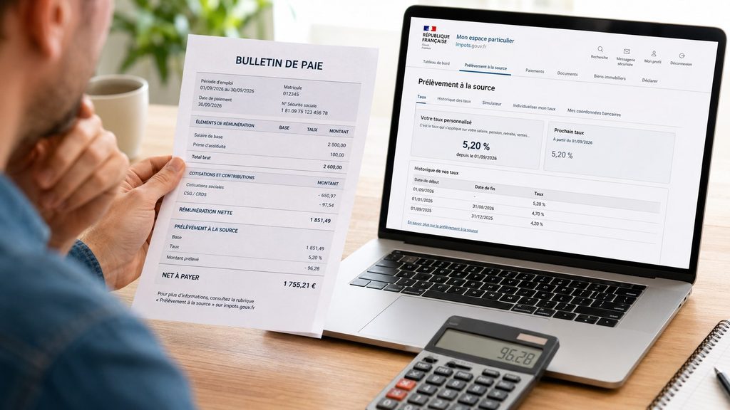 Prélèvement à la source : pourquoi votre taux change sur la fiche de paie en septembre 2026