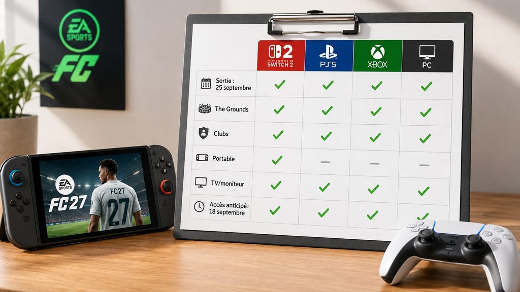 EA Sports FC 27 sur Switch 2 : quelles différences avec PS5, Xbox et PC avant la sortie du 25 septembre