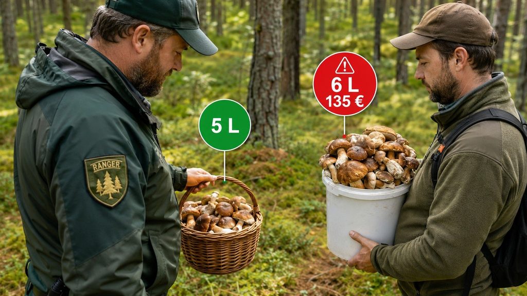 Ramasser des champignons en forêt : pourquoi 5 litres sont permis mais 6 litres peuvent coûter 135 €