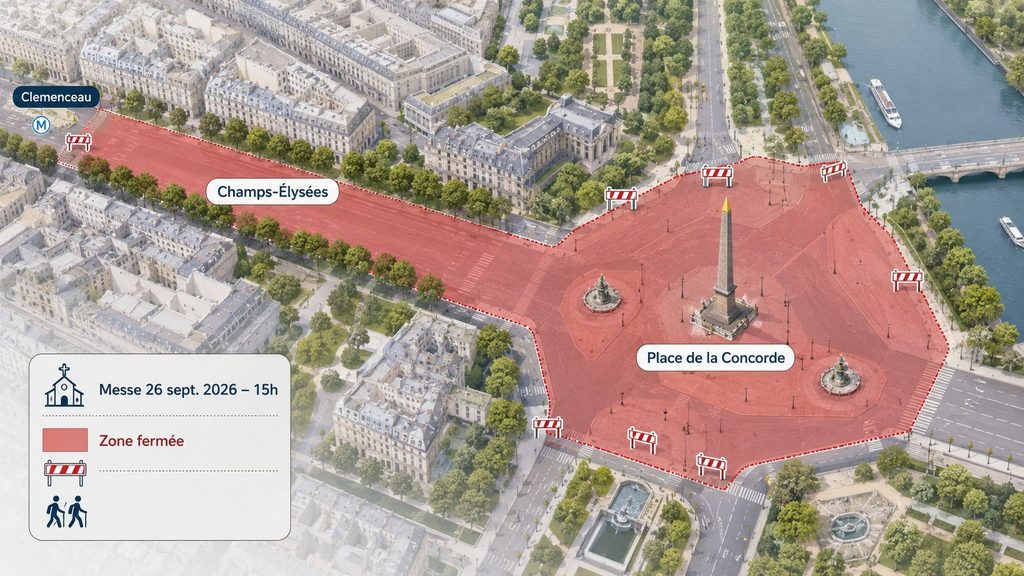 Visite du pape Léon XIV à Paris : quelles rues seront fermées pour la messe du 26 septembre 2026