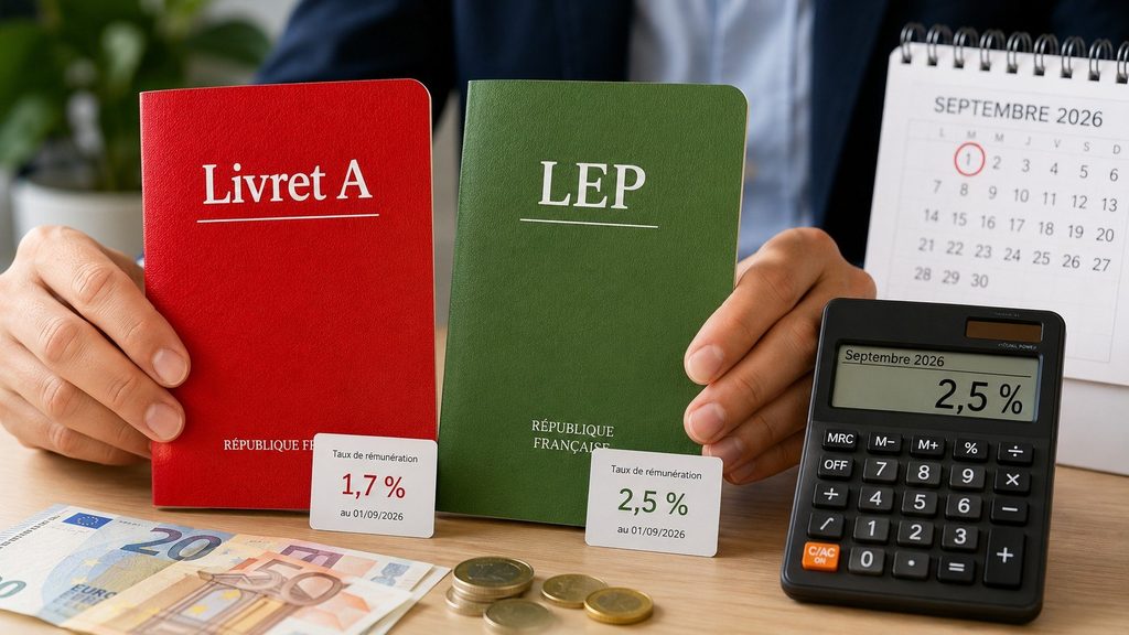 Livret A à 1,7 % ou LEP à 2,5 % : où placer 5 000 €, 10 000 € ou 20 000 € en septembre 2026
