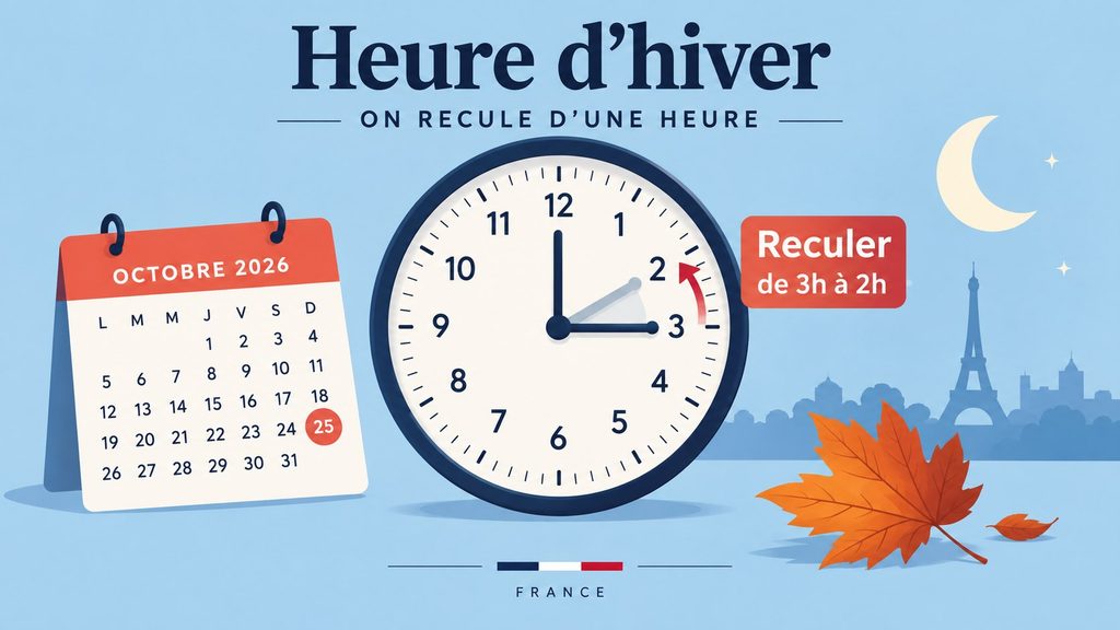 Changement d’heure 2026 : quand passe-t-on à l’heure d’hiver et faut-il avancer ou reculer la montre