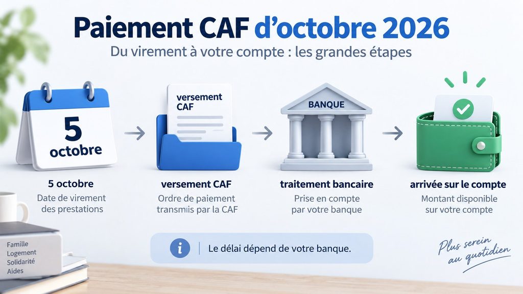 CAF octobre 2026 : pourquoi les allocations seront versées le 5 octobre et quand l’argent arrivera