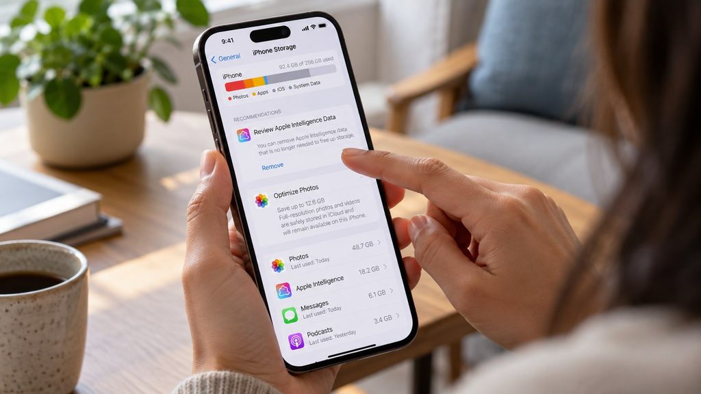 Apple Intelligence prend trop de place sur l’iPhone : comment supprimer ses données sans perdre ses photos